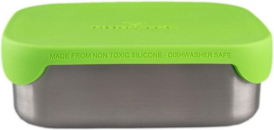 Rubytec Superhero Lunchbox 0 8 L RVS Broodtrommel Vaatwasserbestendig Inclusief verdeler Hermetische sluiting 17.3 x 13.3 x 6.2 cm Groen