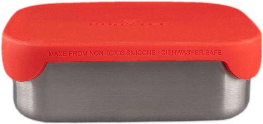 Rubytec Superhero Lunchbox 0 8 L RVS Broodtrommel Vaatwasserbestendig Inclusief verdeler Hermetische sluiting 17.3 x 13.3 x 6.2 cm Rood