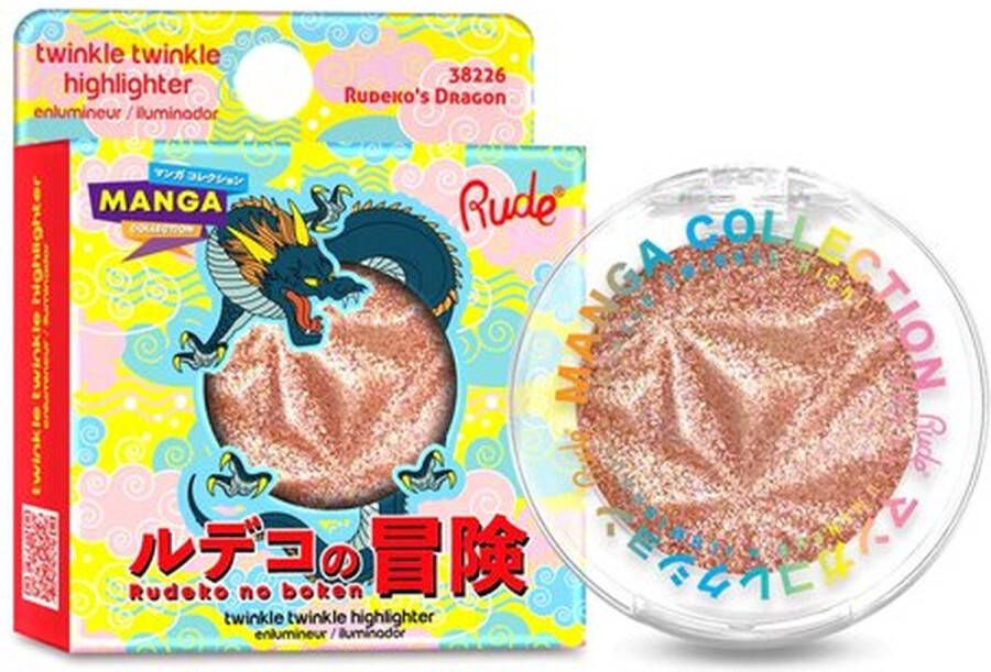 Rude Cosmetics Manga Twinkle Highlighter 38226 Rudeko's Dragon Brons 4 g