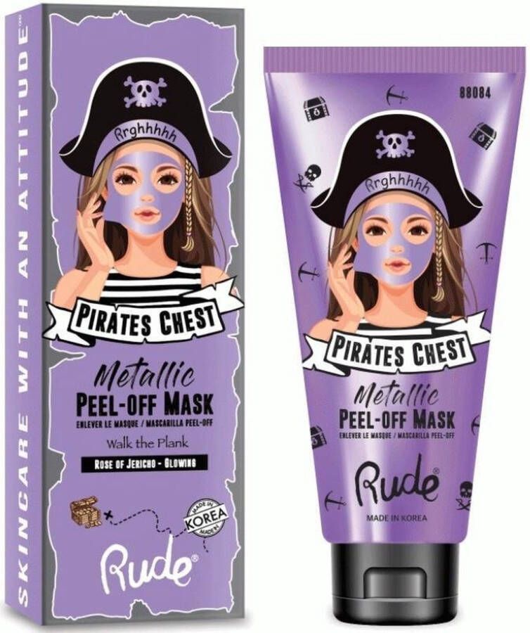 Rude Cosmetics Pirates Chest Peel-Off Mask Walk The Plank Gezichtsmasker Rose Of Jericho Glowing 60 ml