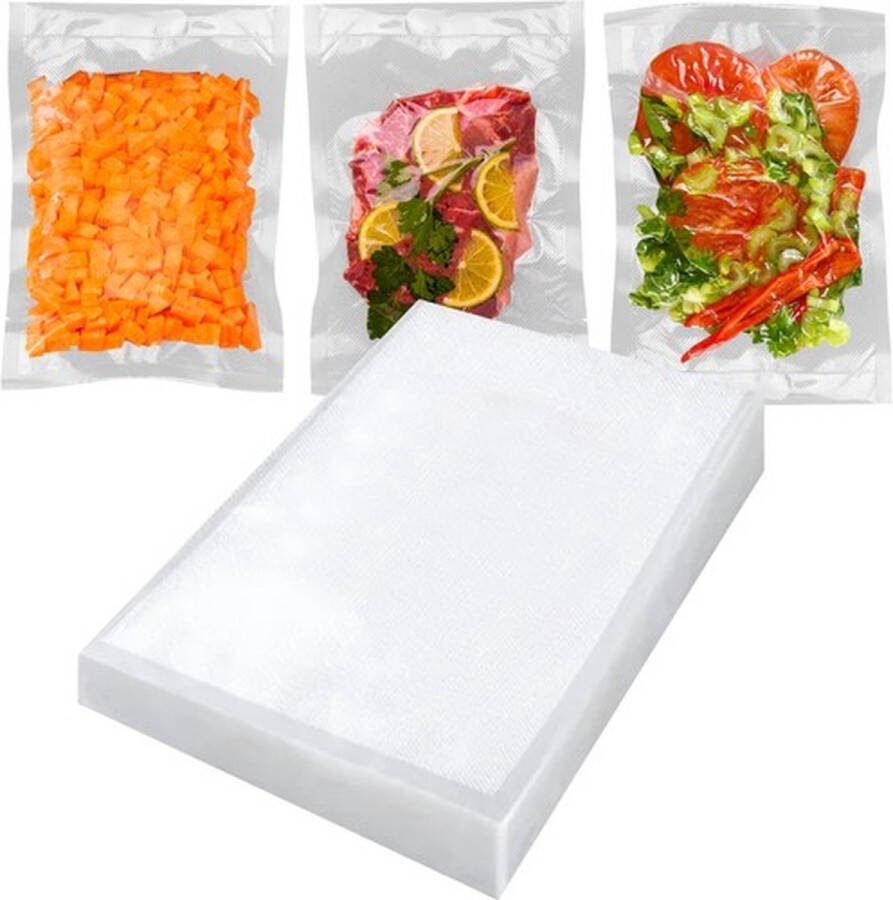 Ruhhy 50 stuks Sealzakken 20 x 30 cm diepvries voedsel vacuüm zakken sealbaar Vacumeerzakken Eten