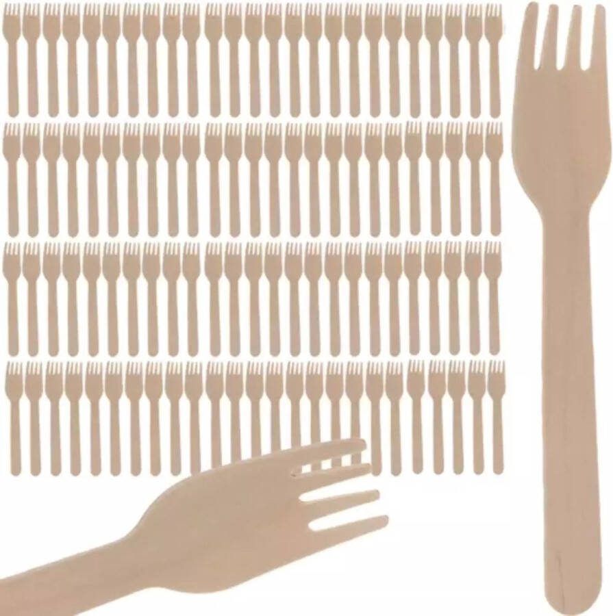 Ruhhy Houten Vorken 100-pack Duurzaam & Makkelijk Bestek