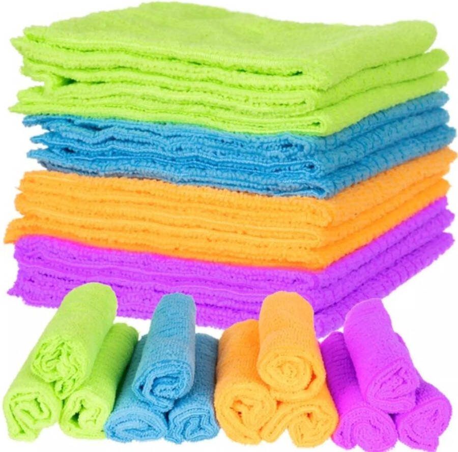 Ruhhy Microvezel Doekjes Set van 12: Maakt Schoonmaken Zo Eenvoudig