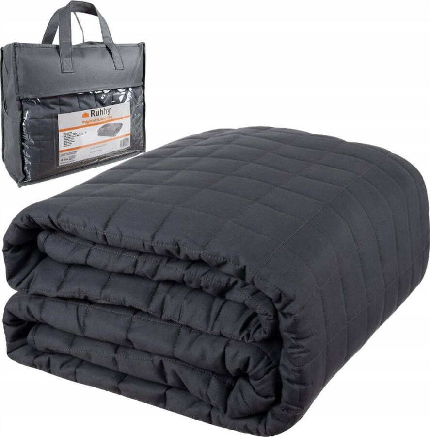 Iso Trade Verzwaringsdeken 8 KG weighted blanket grijs 150 x 200 CM