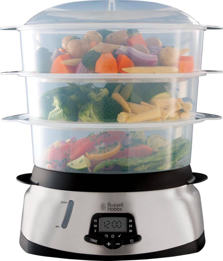 Russell Hobbs 23560-56 MaxiCook 3 Tier Digital Steamer Stoomkoker Zilver