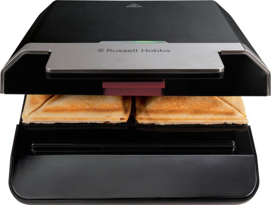 Russell Hobbs Sandwich 26800-56 750 W Snelle opwarming: 108 s Antiaanbaklaag Zwart Staal