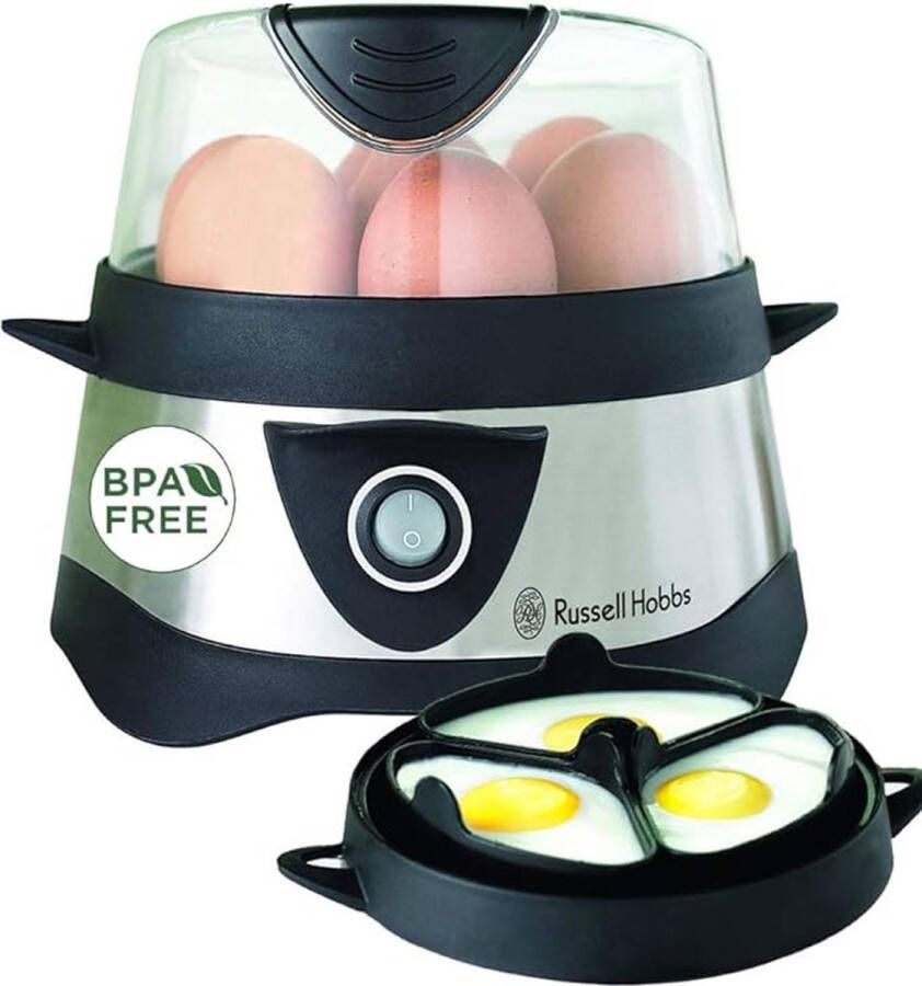 Russell Hobbs Eierkoker Electrisch 7 Eieren Koken Poncheren Eierkoker met alarm