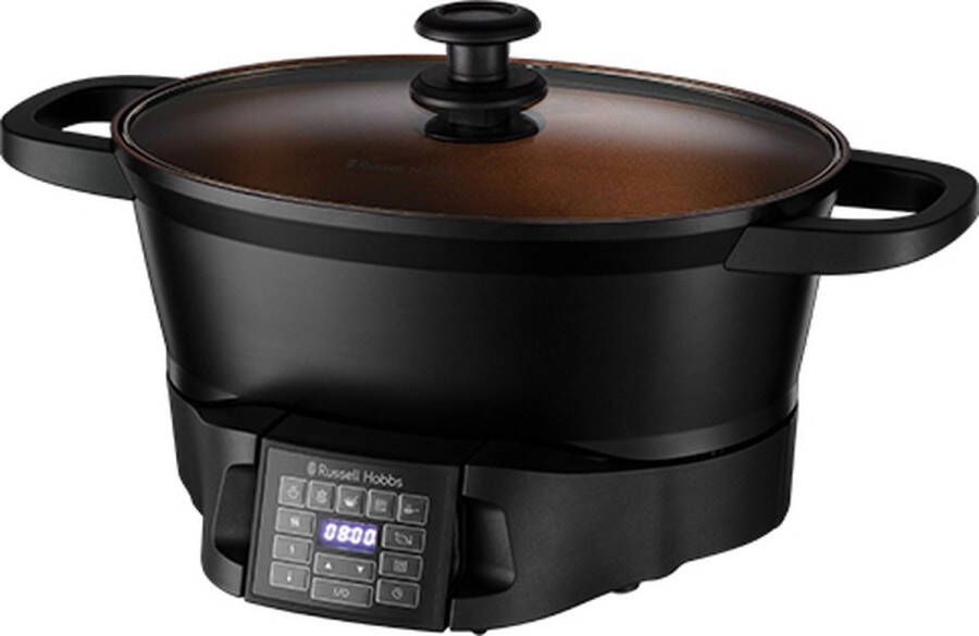 Russell Hobbs Elektrische multicooker Good 2 Go 8 functies 6 5 liter inhoud gegoten aluminium Zwart