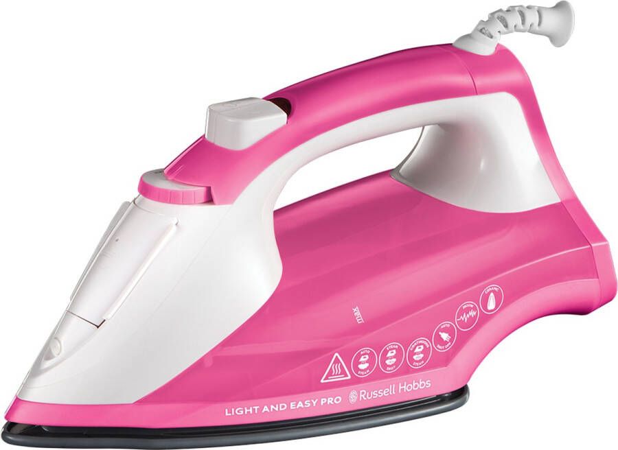 Russell Hobbs Light & Easy Pro Strijkijzer Stoomstrijkijzer 26461-56 Roze