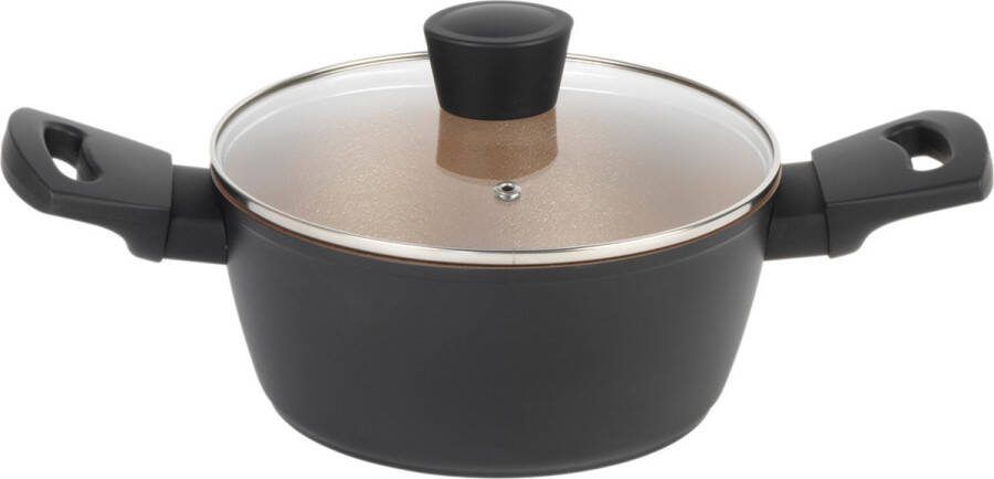 Russell Hobbs voorraad Non-Stick 20cm Vaatwasser Safe Black Gold Casserole Pot