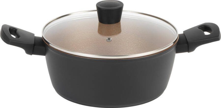 Russell Hobbs weelderige voorraad 24 cm niet-klevend Casserole Pot met deksel Vaatwasser veilig