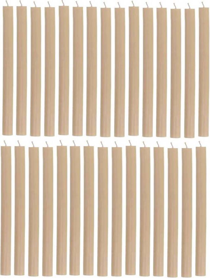 Rustik Lys chique lange dinerkaarsen pak van 30 stuks 2.1 x 30 cm kleur Ice Apricot