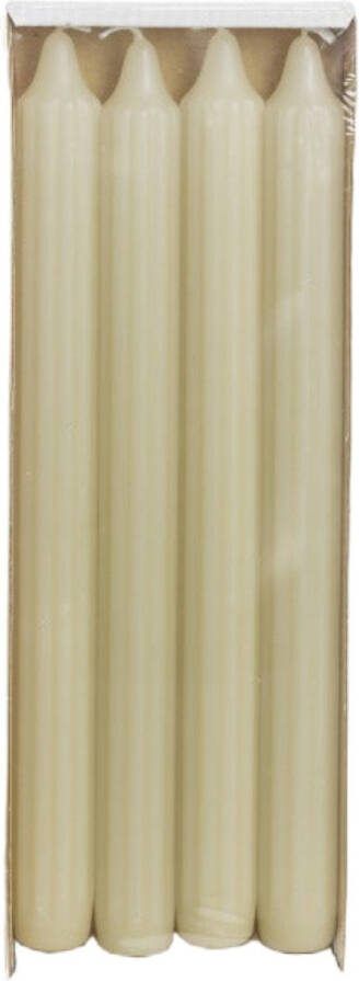Rustik Lys grooved dinerkaarsen pistache set van 4 paraffine Ø 2 1 centimeter x 24 centimeter