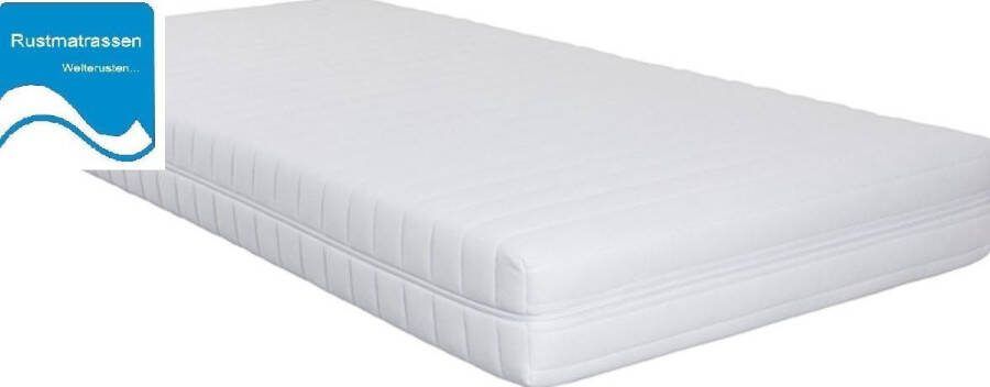 Rustmatrassen.nl Ledikant Matras 70x190 x10cm koudschuim hybrid matras met anti-allergische wasbare hoes tijk met rits