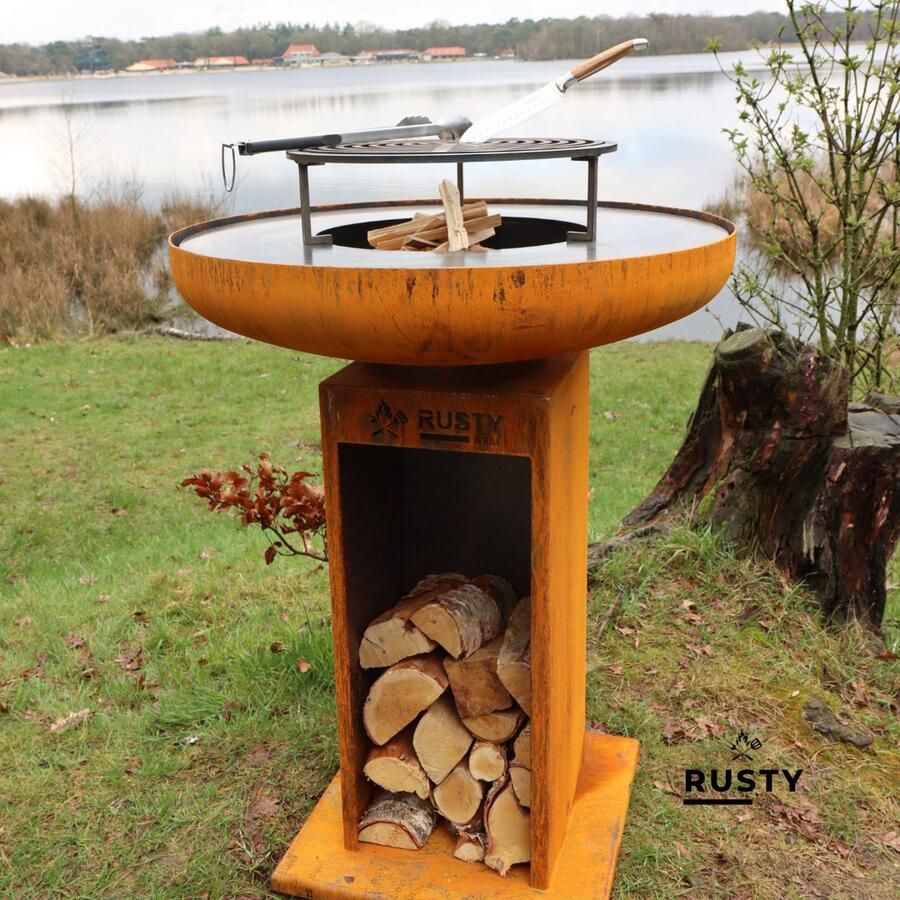RustyGrill 80cm inclusief grillrooster