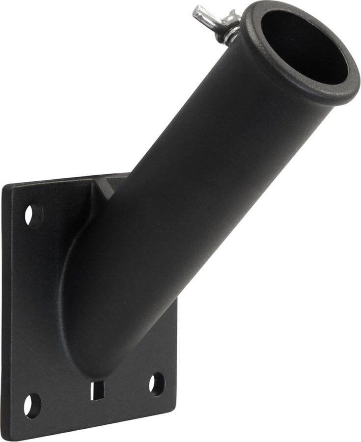 RVS Land Vlaggenstokhouder Mat Zwart RVS fijnstructuur 32 mm