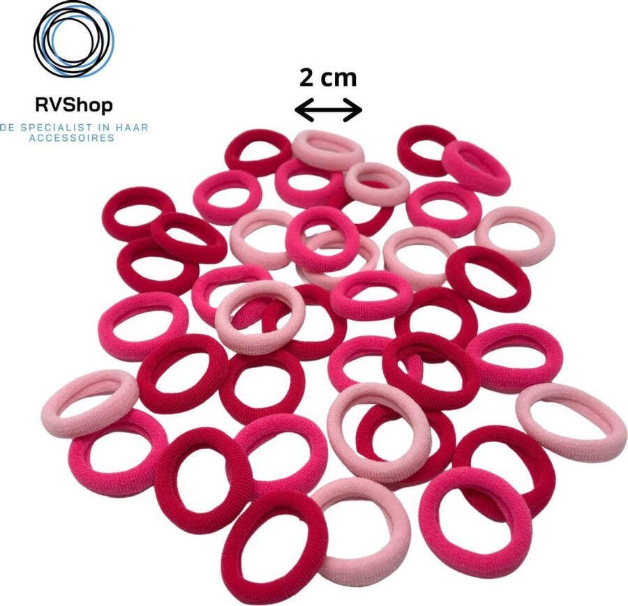 RVShop Roze Haarelastiekjes 100 stuks Elastiek Roze Licht Roze Haar Elastiekjes Voor Meisjes Haarbandjes Kinderen Meisjes Dames Musthave Geen Verzendkosten