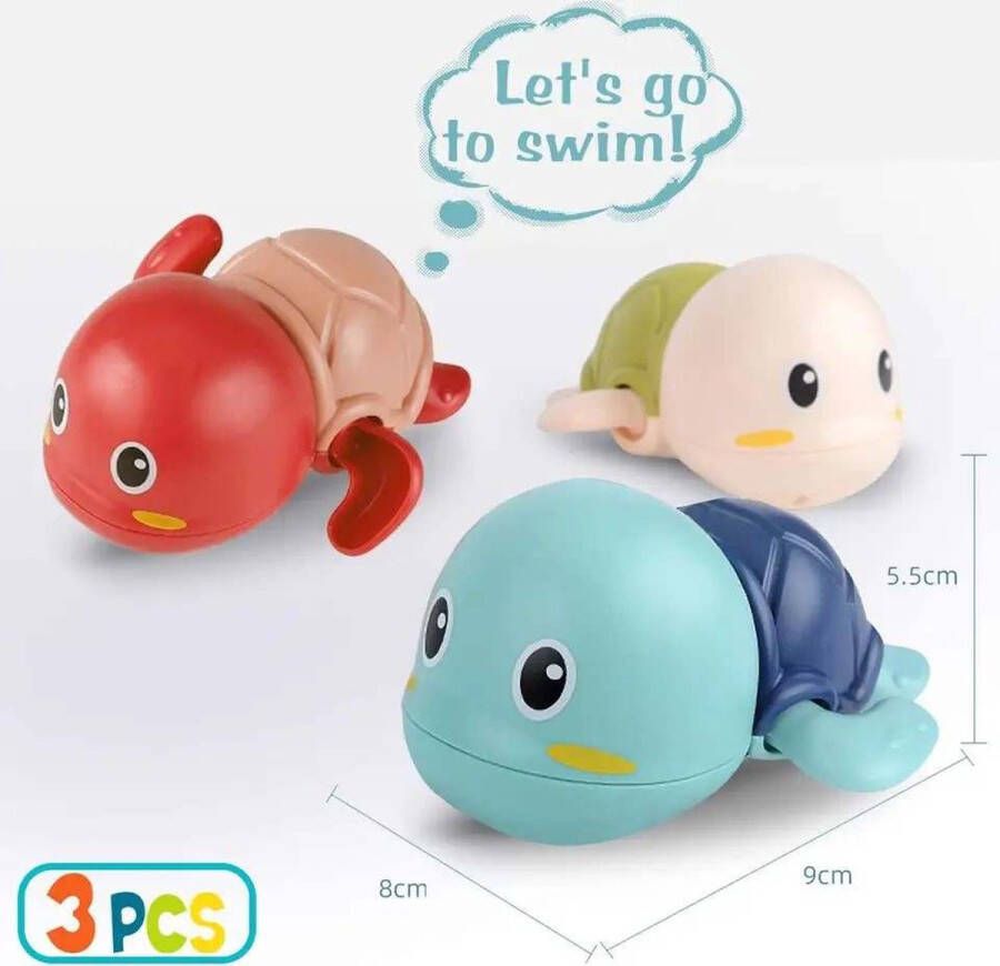RyC Toys Badspeelgoed schildpadden 3 stuks badspeeltjes water speelgoed jongen meisje