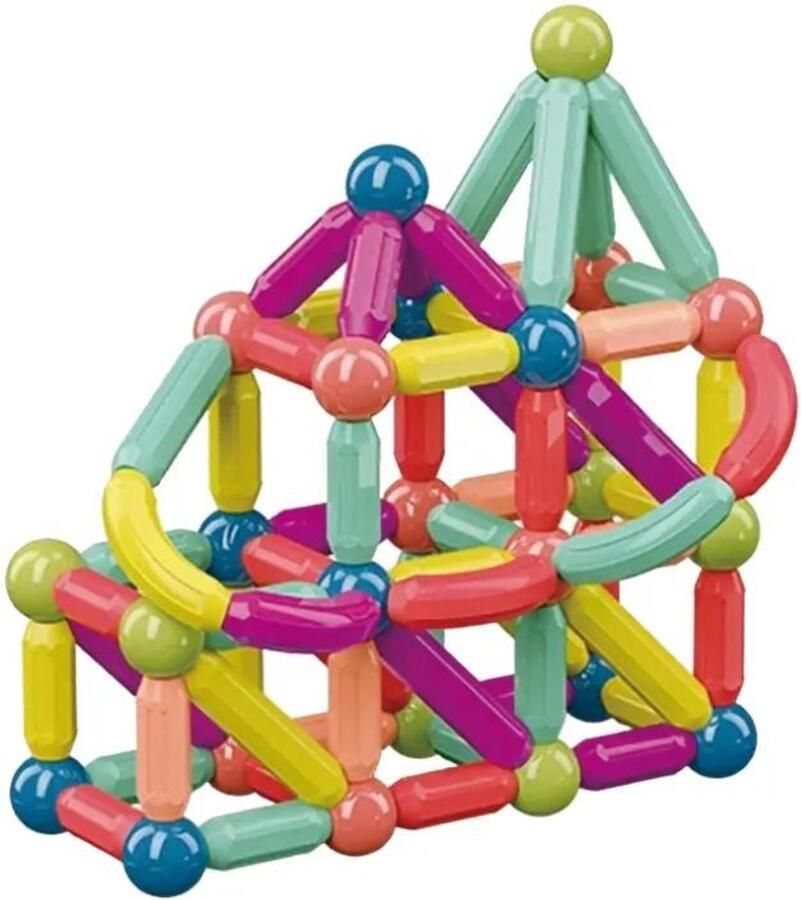 RyC Toys Magnetisch Constructiespeelgoed 50 stuks Magnetische Staven magnetisch educatief speelgoed magnetische bouwset