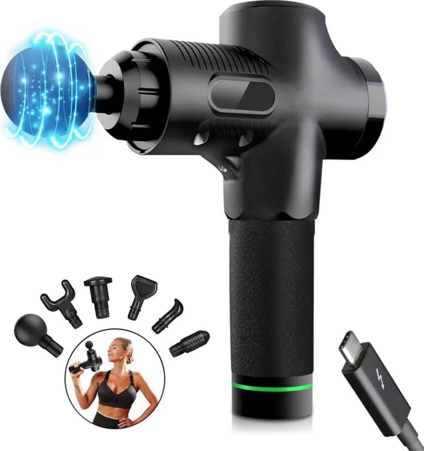 RYCE Ultimate Massage Gun Professioneel Massage Pistool Met 6 opzetstukken Massage Apparaat