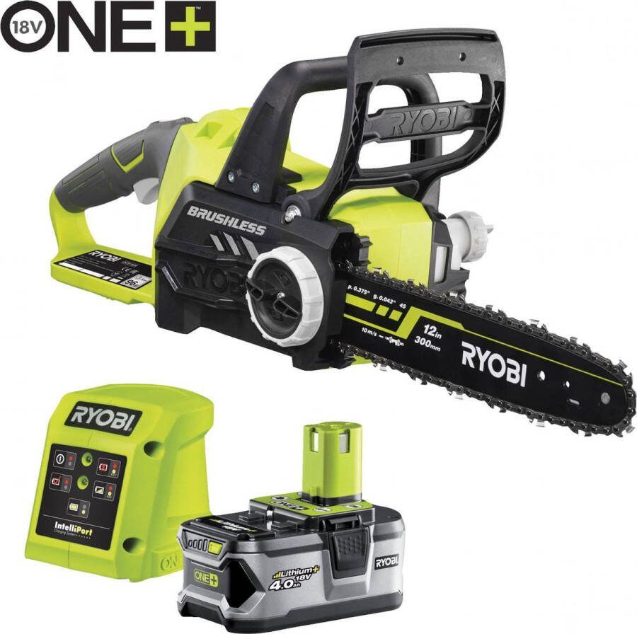 Ryobi RCS1830-140B One+ 18V Brushless Li-ion Accu kettingzaag set 4.0Ah 30cm
