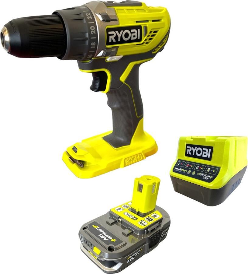 Ryobi R18DD3-0 Accuboormachine 18 V 13 mm 50 Nm ( 5133002889 ) Solo zonder accu zonder lader