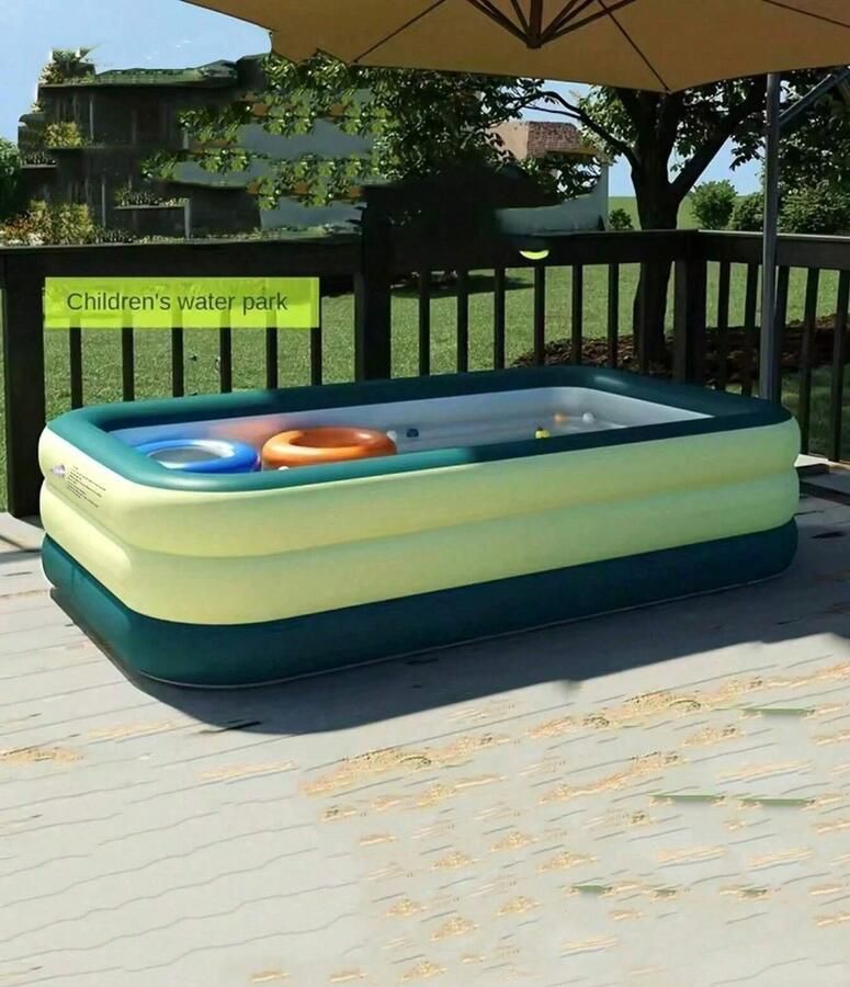 S&E Opblaasbaar zwembad voor kinderen en volwassenen Extra verdikt familiezwembad voor Achtertuin Zomerwaterfeesten zwembad 210cm x 145cm x 60cm