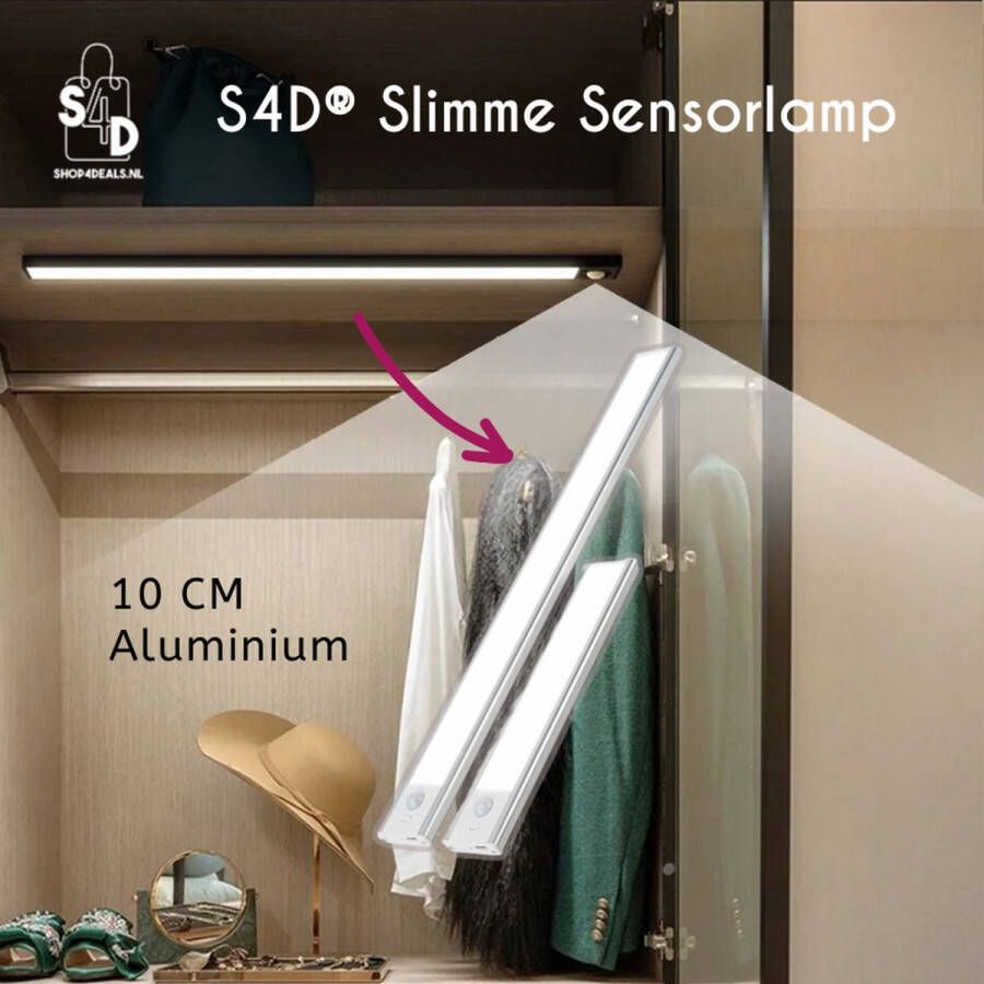 S4D Slimme LED Lamp Bewegingssensor Lamp Nachtlampje Kinderen Dimbaar en Draadloos Warm Natuurlijk en Wit Licht Multifunctioneel 10 CM Aluminium