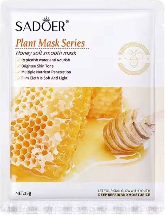 Sadoer Gezichtsmasker met Honing voor een lifting effect set 20 stuks