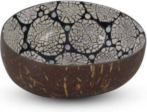 Safaary Coconut Bowl Zwart-Wit Ø 13 x 7cm