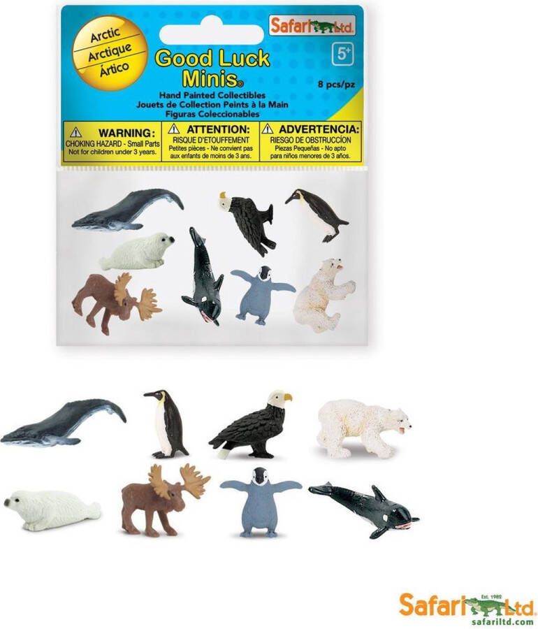 WAYS Safari Mini-figuren Good Luck Noordpool Rubber 2 Cm 8-delig