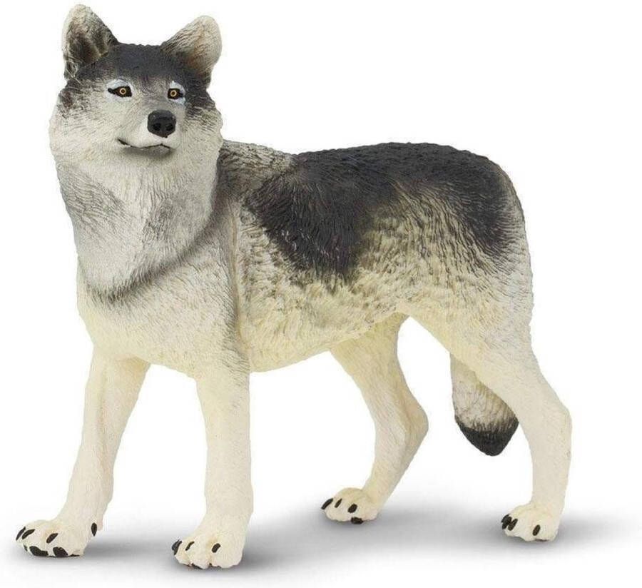 Shoppartners Safari Wilde Dieren Wolf Junior 12 5 Cm Grijs
