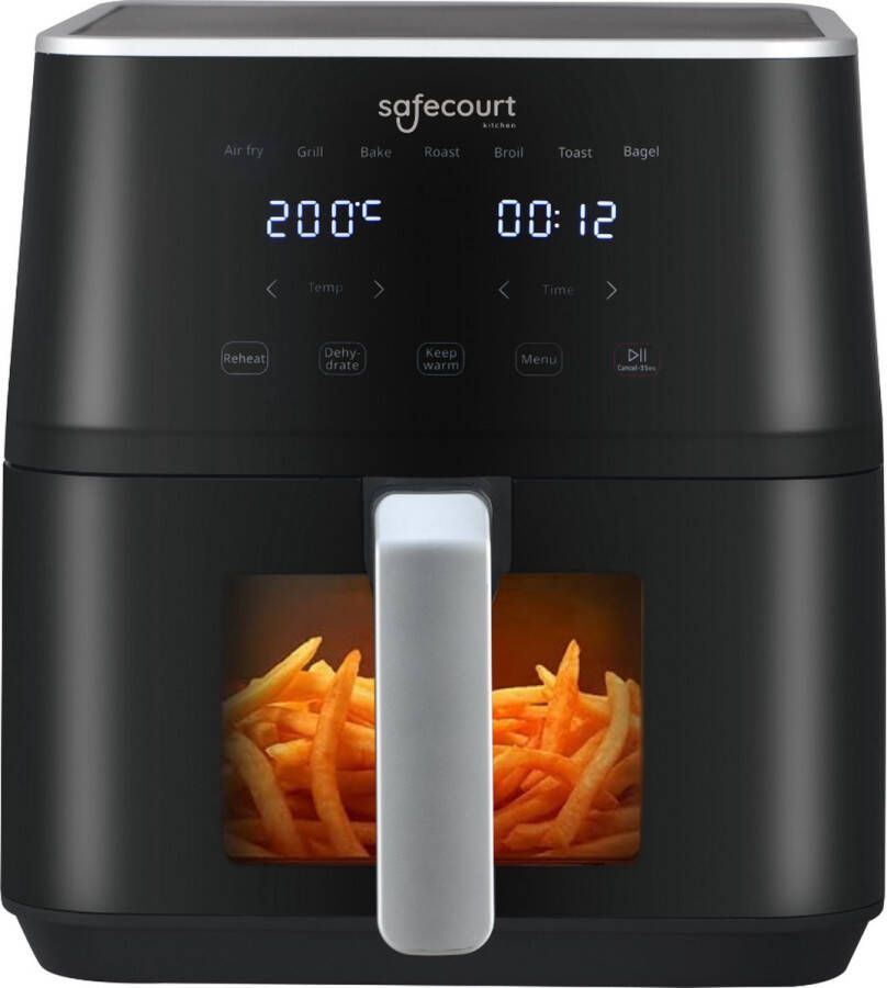 Safecourt Kitchen Airfryer XL Heteluchtfriteuse 1700W 5L Inhoud 40ºC tot 200ºC Zwart