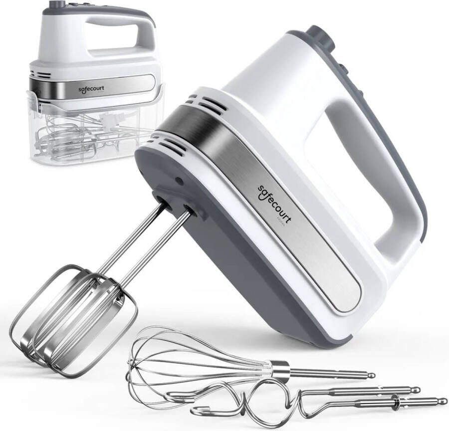 Safecourt Kitchen Easy handmixer Veelzijdige 5-Snelheden Handmixer Opberghouder Krachtig Stijlvol & Compact