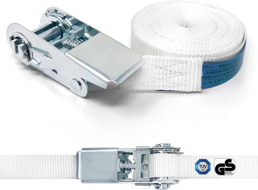 SafeStrap Plemont spanband met ratel [6m] voor het veilig stapelen van droger & wasmachine I Spanband met 800 daN trekkracht I Spanbanden spanbanden