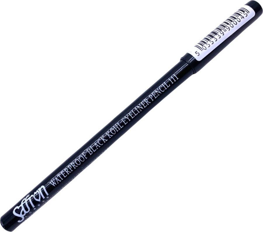 Saffron Black Kohl Waterproof Eyeliner Pencil 111 Black