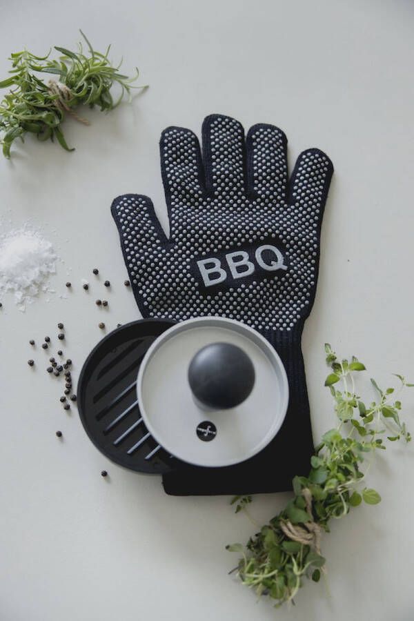 Sagaform Giftset BBQ handschoen en hamburgerpers
