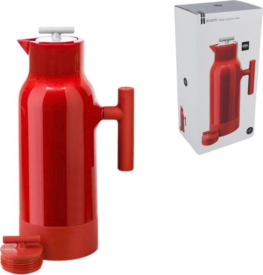 Sagaform thermoskan dubbelwandig rood 1 L