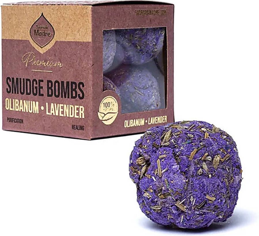 Sagrada Madre Smudge ballen (smudge bombs) premium Olibanum en lavendel 8 stuks