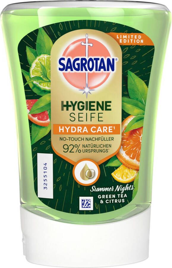 Sagrotan Zeepdispenser No Touch Green Tea & Citrus Summer Nights Hydra Care navulling 250 ml