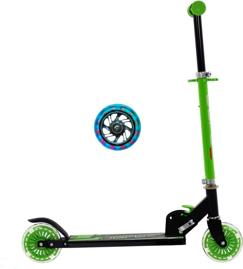 Sajan Kinderstep Step met LED Wielen Aluminium Groen Autoped Scooter
