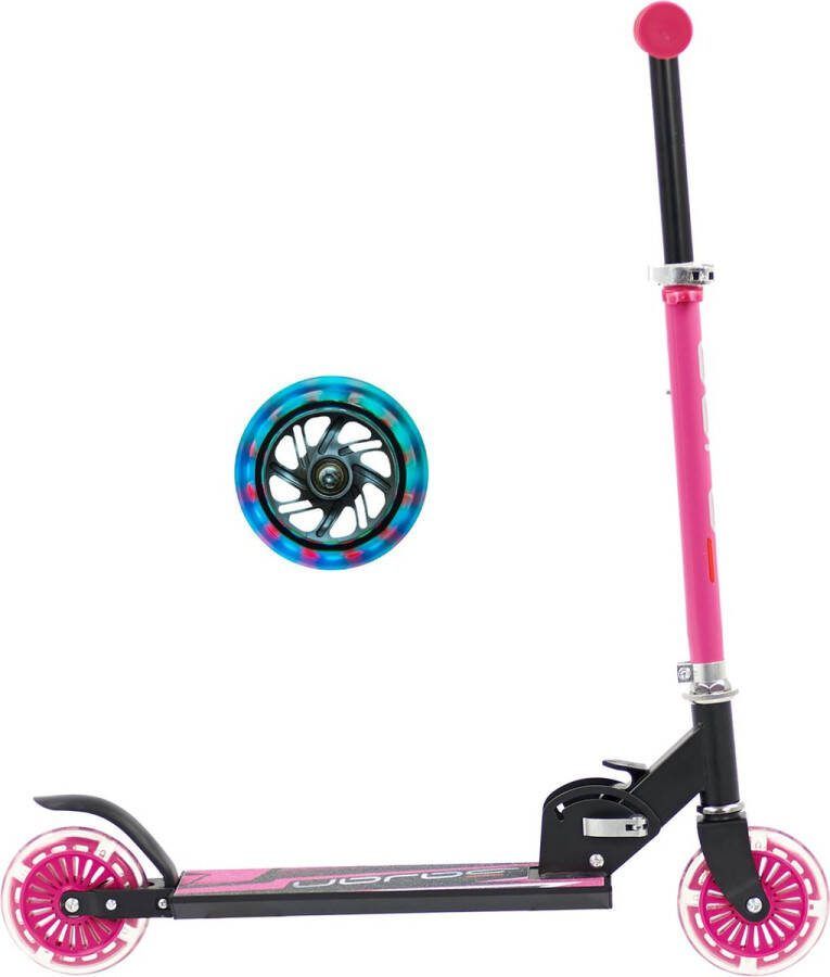 Sajan Kinderstep Step met LED Wielen Aluminium Autoped Roze Autoped Scooter