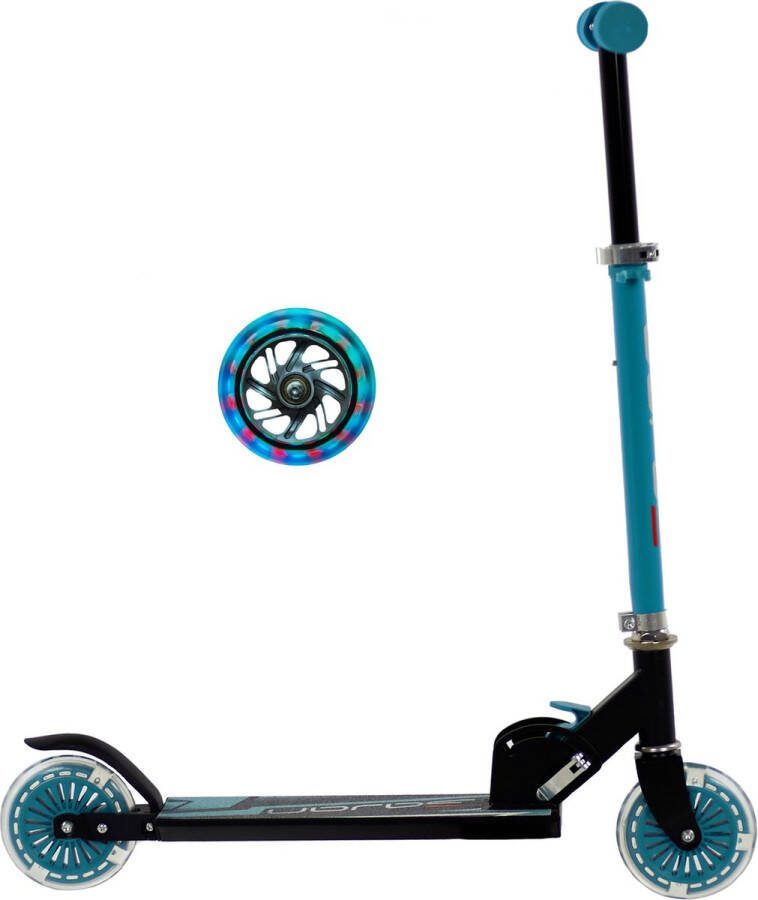 Sajan Kinderstep Step met LED Wielen Aluminium Roze Turquoise Autoped Scooter