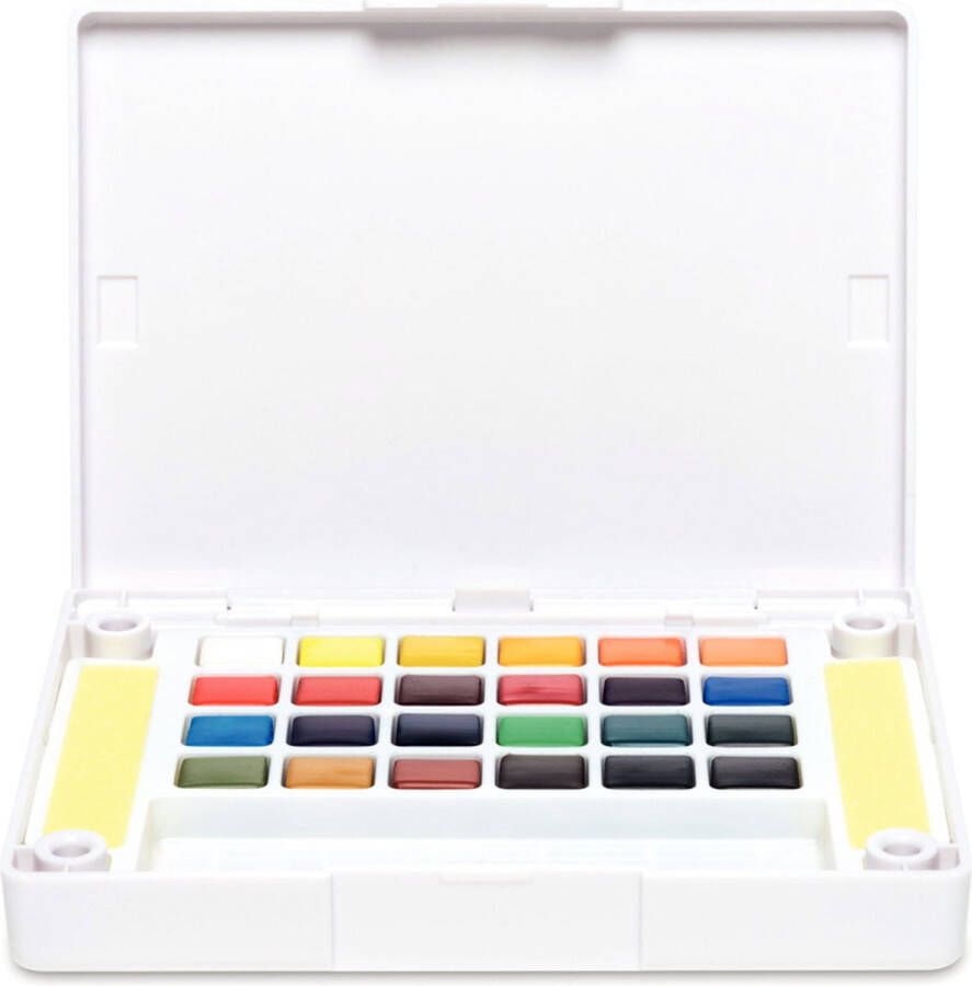Sakura Koi Water Colors pocketbox 24 aquarel napjes met Koi Water Brush