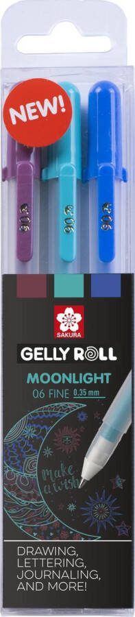 Sakura Unieke collectie van 3 Gelly Rolls Moonlight 06 Galaxy