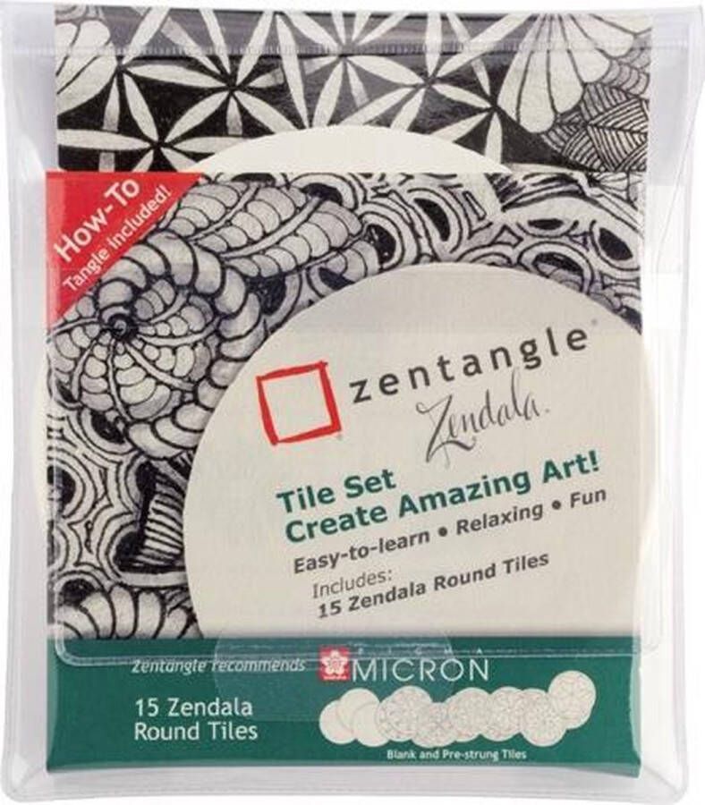 Sakura Zentangle Zendala tile set 15-delig