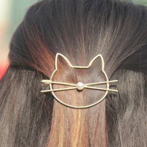 Sales Club™ Mini Kat Haarklem Metalen Haarklem Kat Goud
