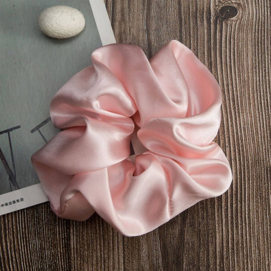 Sales Club™ Premium Zijde Scrunchie Silk Haarelastiek Roze