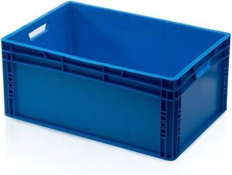 SalesBridges Plastic Krat 60x40x27 cm blauw Eurobox Eurokrat Stapelkrat Stapelbox