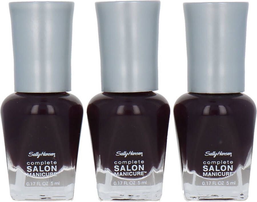 Sally Hansen Complete Salon Manicure Mini 3 x 5 ml Nagellak 660 Pat On The Black (set van 3)